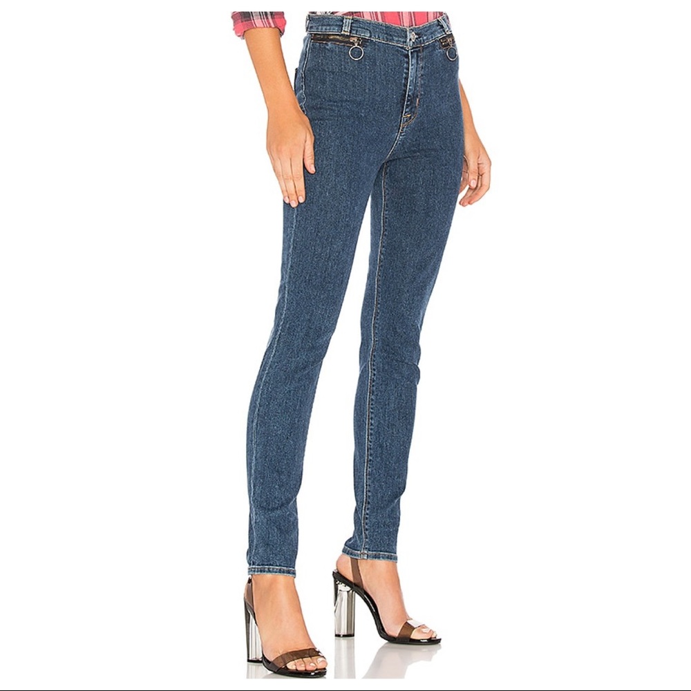Hudson Jeans Kooper High Rise Super Skinny Oneway zipper pocket size 27